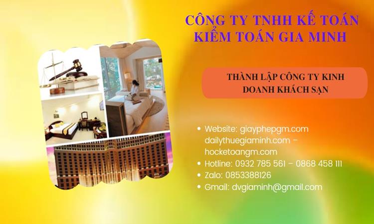 Thành lập công ty khách sạn tại Trà Vinh trọn gói