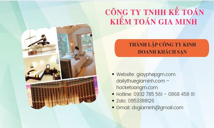 Thành lập công ty khách sạn tại Tuyên Quang trọn gói