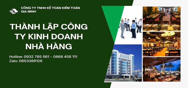 Thành lập công ty kinh doanh nhà hàng năm 2021 Bình Phước
