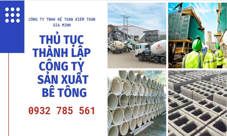 Thành lập công ty sản xuất bê tông
