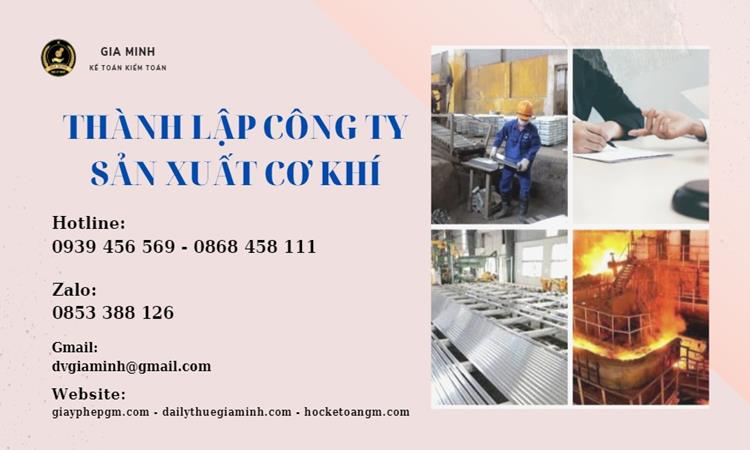 Thành lập công ty sản xuất cơ khí 13 thành lập công ty sản xuất cơ khí thành công 100%