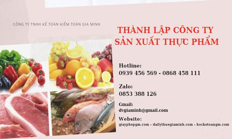 Thành lập công ty sản xuất thực phẩm thành công 100%