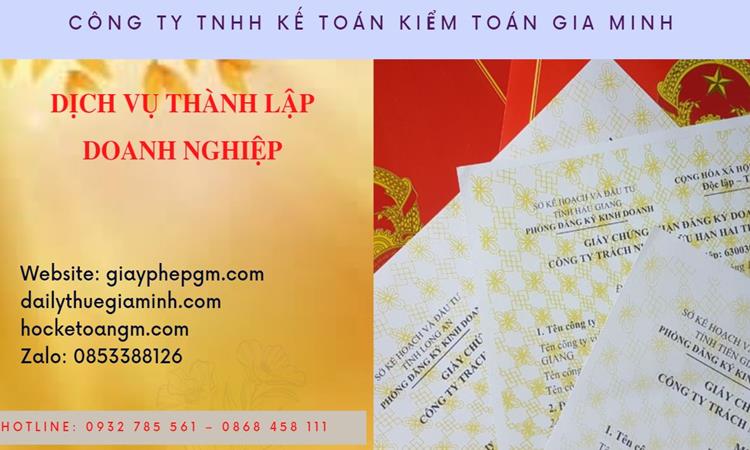 Thành lập công ty văn phòng phẩm tại Tiền Giang