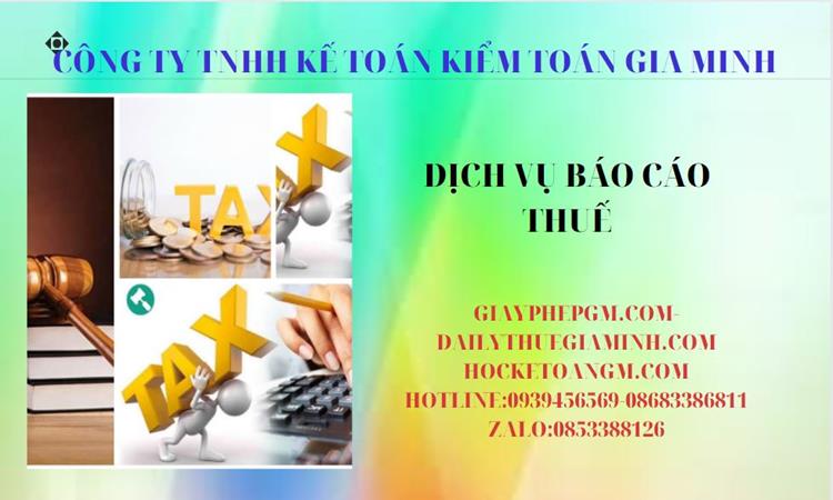 Phí dịch vụ báo cáo thuế gtgt tại bến tre 4 Thủ tục báo cáo thuế GTGT tại Bến Tre