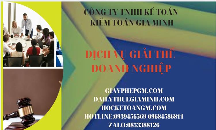 Thủ tục giải thể công ty tại Huyện Vĩnh Thạnh trọn gói luật mới nhất