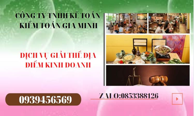Thủ tục giải thể địa điểm kinh doanh tại Huyện Bình Chánh