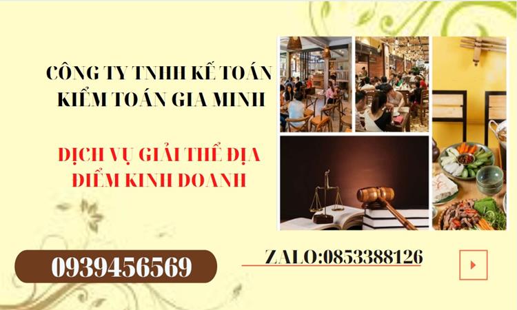 DỊCH VỤ GIẢI THỂ ĐỊA ĐIỂM KINH DOANH TẠI QUẬN BÌNH TÂN NHANH, GIÁ RẺ 5 Thủ tục giải thể địa điểm kinh doanh tại Quận Bình Tân