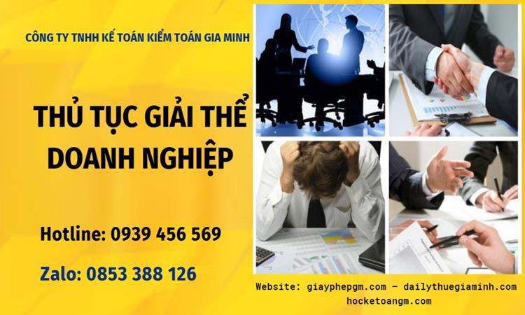THỦ TỤC GIẢI THỂ DOANH NGHIỆP TẠI HÒA BÌNH TRỌN GÓI 4 Thủ tục giải thể doanh nghiệp tại Hòa Bình trọn gói