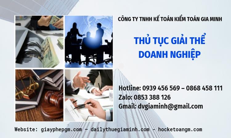 Thủ tục giải thể doanh nghiệp tại Huyện Ân Thi trọn gói 