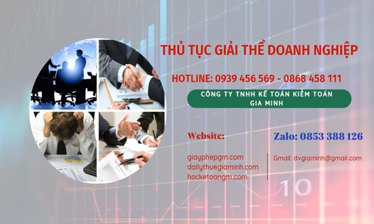 THỦ TỤC GIẢI THỂ DOANH NGHIỆP TẠI HUYỆN BÌNH CHÁNH TRỌN GÓI 4 Thủ tục giải thể doanh nghiệp tại Huyện Bình Chánh trọn gói