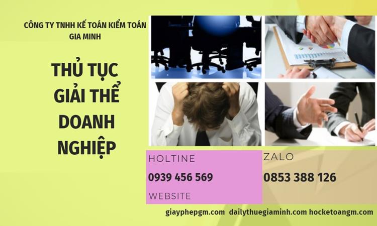 THỦ TỤC GIẢI THỂ DOANH NGHIỆP TẠI HUYỆN LÝ NHÂN TRỌN GÓI 4 Thủ tục giải thể doanh nghiệp tại Huyện Lý Nhân trọn gói