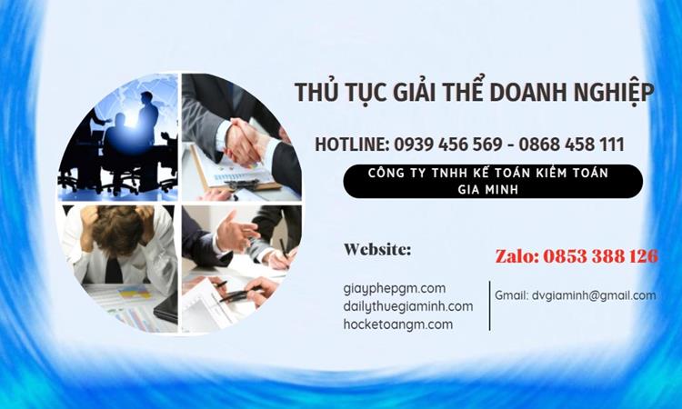Thủ tục giải thể doanh nghiệp tại Huyện Phú Xuyên trọn gói 