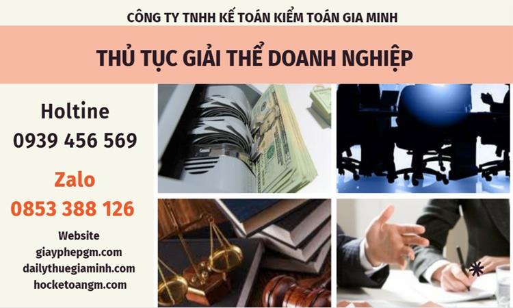 THỦ TỤC GIẢI THỂ DOANH NGHIỆP TẠI VŨNG TÀU TRỌN GÓI 4 Thủ tục giải thể doanh nghiệp tại Vũng Tàu trọn gói