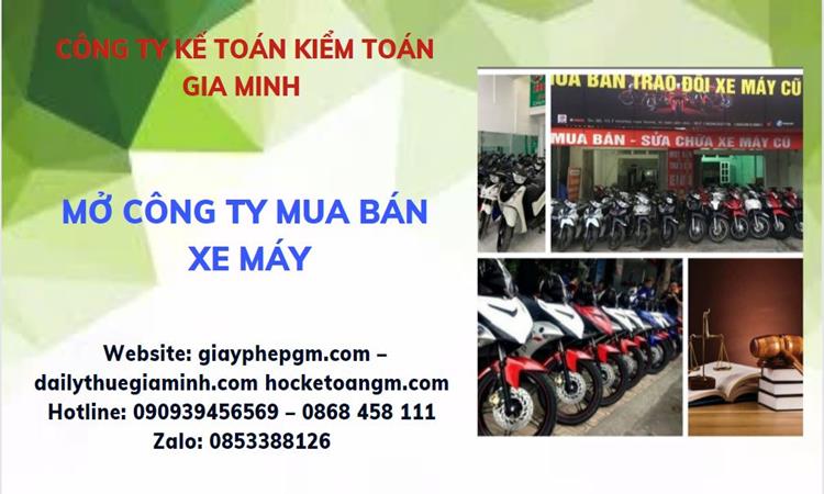 Thủ tục mở công ty mua bán xe máy tại Bắc Kạn