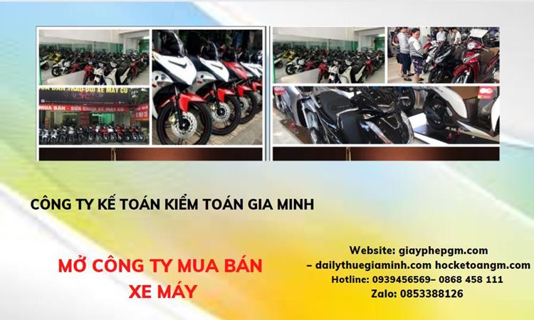 Thủ tục mở công ty mua bán xe máy tại Bến Tre