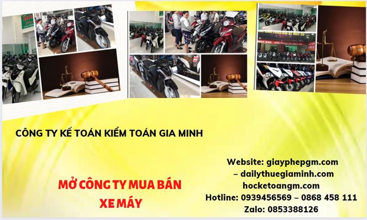 Thủ tục mở công ty mua bán xe máy tại Bình Dương