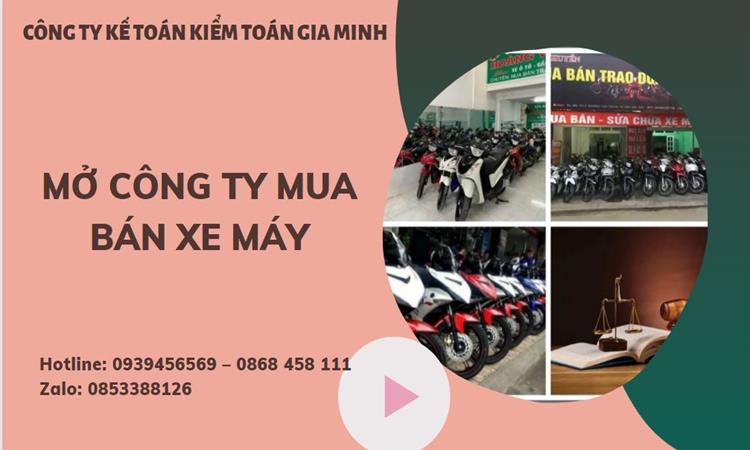 Thủ tục mở công ty mua bán xe máy tại Hà Tĩnh