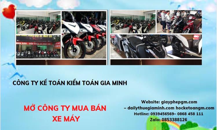 Thủ tục mở công ty mua bán xe máy tại Huyện Tiên Lữ