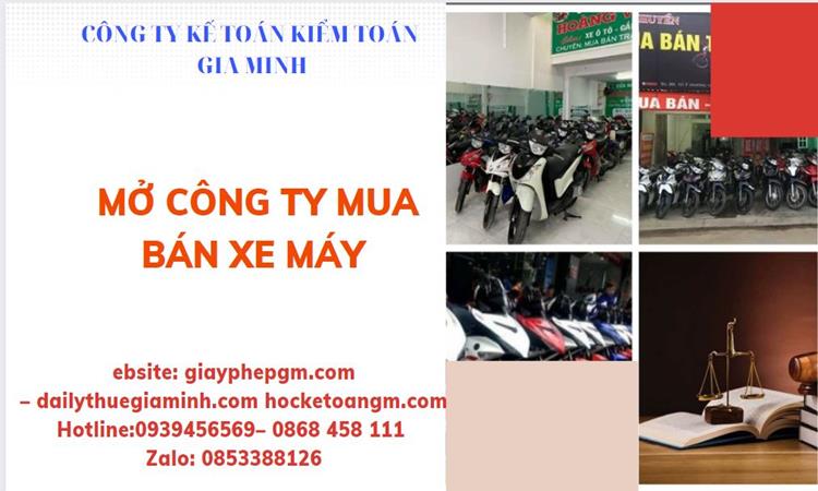 Thủ tục mở công ty mua bán xe máy tại Khánh Hòa