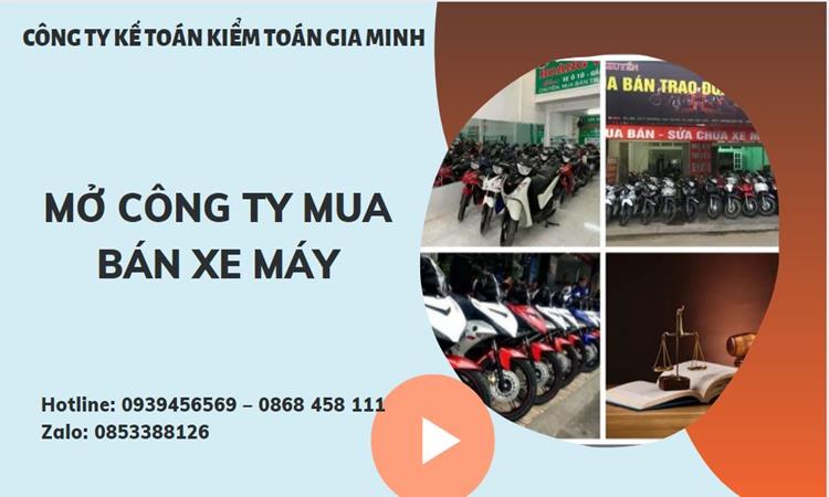 Thủ tục mở công ty mua bán xe máy tại Ninh Bình
