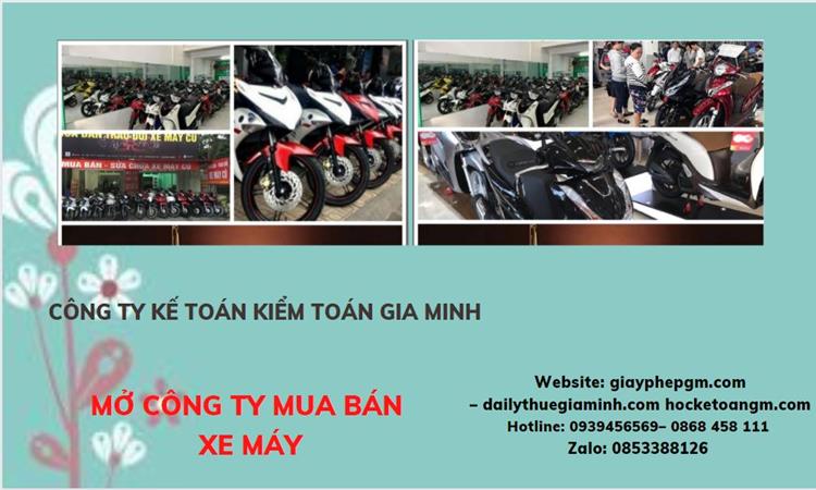 Thủ tục mở công ty mua bán xe máy tại Quận 2
