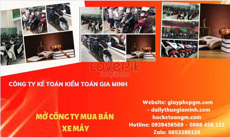 Thủ tục mở công ty mua bán xe máy tại Quận 5