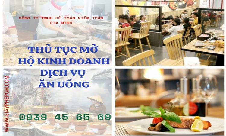 Thủ tục mở hộ kinh doanh dịch vụ ăn uống 5 Thủ tục mở hộ kinh doanh dịch vụ ăn uống