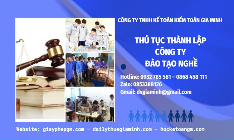 Thủ tục thành lập công ty đào tạo nghề tại Vĩnh Long
