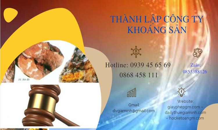 Thủ tục thành lập công ty khai thác khoáng sản tại An Giang 