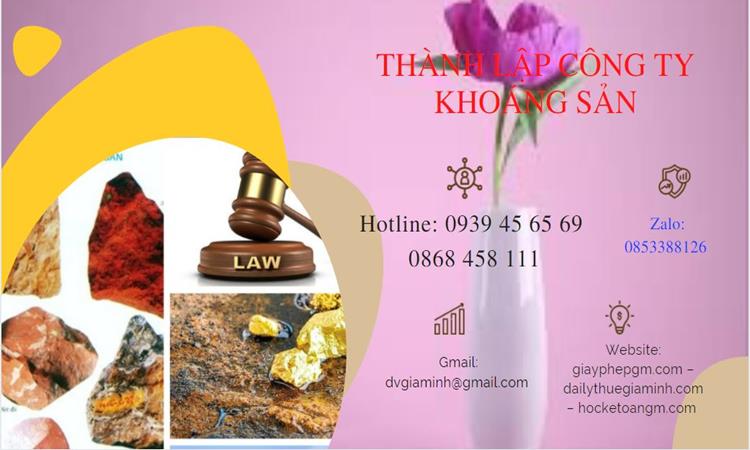 Thủ tục thành lập công ty khai thác khoáng sản tại Bắc Giang 