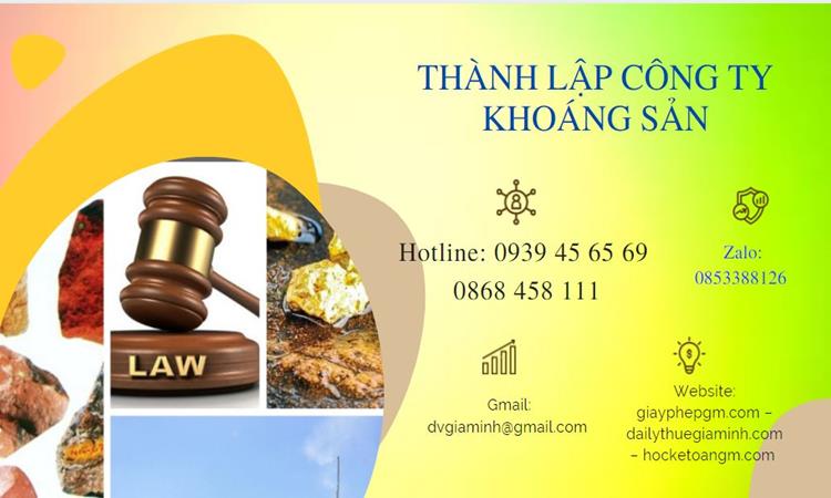 Thủ tục thành lập công ty khai thác khoáng sản tại Bắc Kạn 