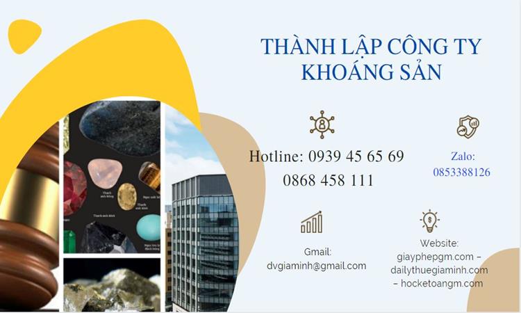 Thủ tục thành lập công ty khai thác khoáng sản tại Bình Dương 
