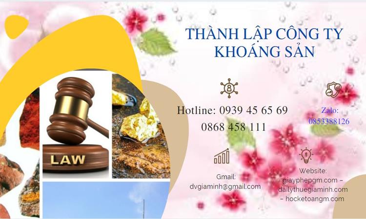 Thủ tục thành lập công ty khai thác khoáng sản tại Bình Phước 