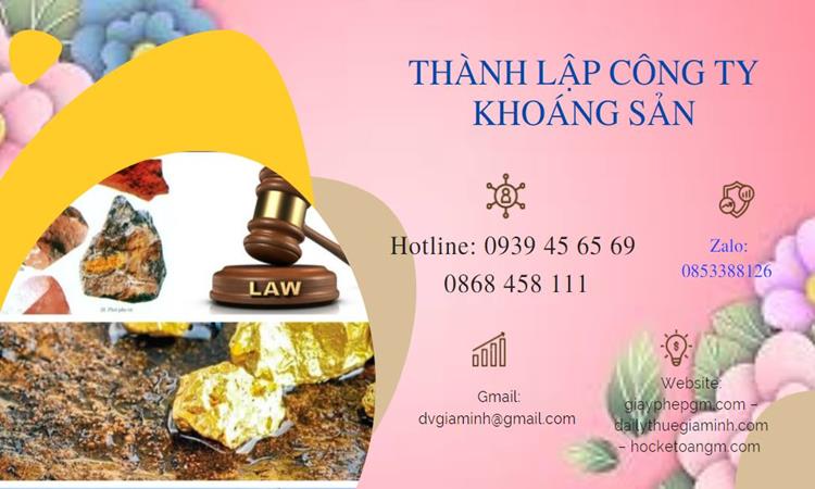 Thủ tục thành lập công ty khai thác khoáng sản tại Cà Mau 