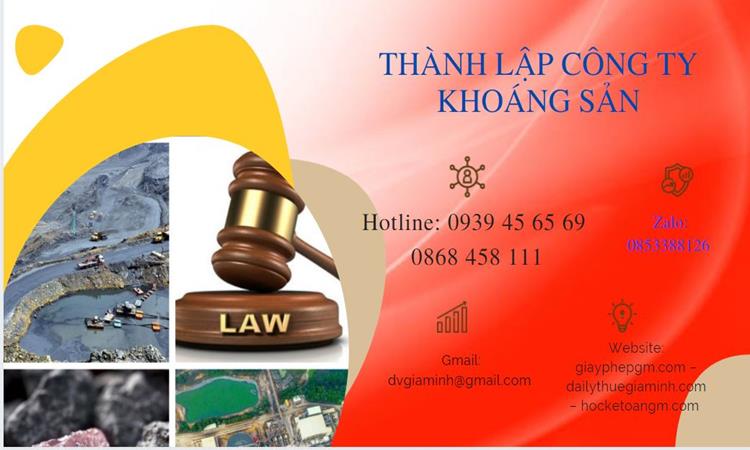 Thủ tục thành lập công ty khai thác khoáng sản tại Hà Nội 