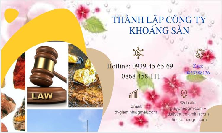 Thủ tục thành lập công ty khai thác khoáng sản tại Hải Dương 