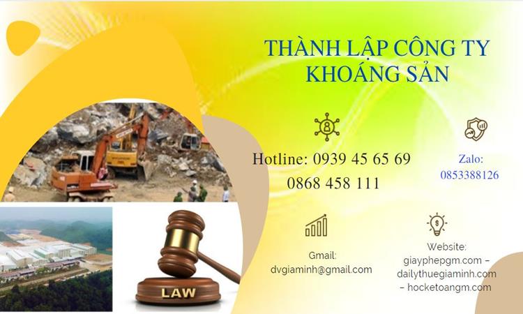 Thủ tục thành lập công ty khai thác khoáng sản tại Hải Phòng 
