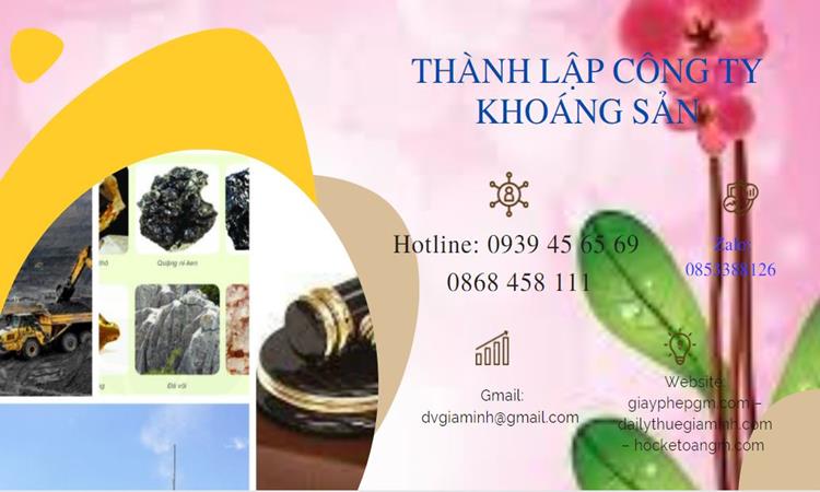 Thủ tục thành lập công ty khai thác khoáng sản tại Hậu Giang 