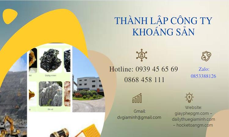 Thủ tục thành lập công ty khai thác khoáng sản tại Hòa Bình 