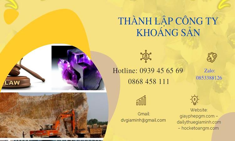 Thủ tục thành lập công ty khai thác khoáng sản tại Huyện Ân Thi 