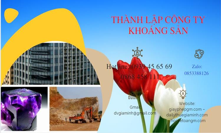 Thủ tục thành lập công ty khai thác khoáng sản tại Huyện Ba Vì 