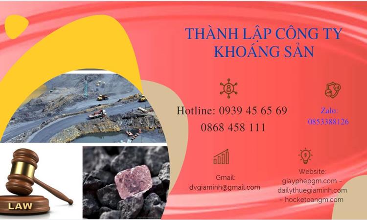 Thủ tục thành lập công ty khai thác khoáng sản tại Huyện Bình Chánh