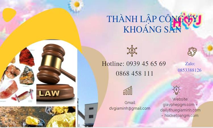 Thủ tục thành lập công ty khai thác khoáng sản tại Huyện Cần Giờ 
