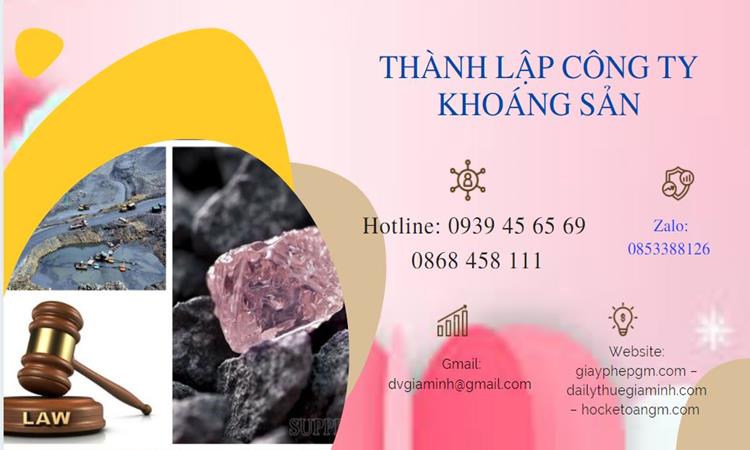 Thủ tục thành lập công ty khai thác khoáng sản tại Huyện Chương Mỹ 