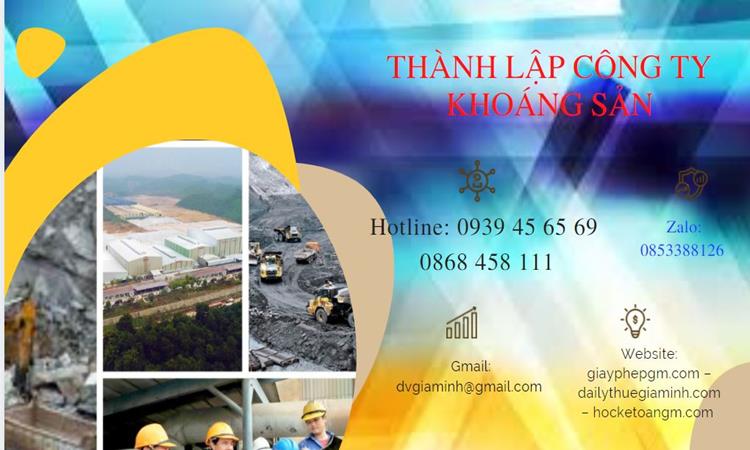 Thủ tục thành lập công ty khai thác khoáng sản tại Huyện Cờ Đỏ 