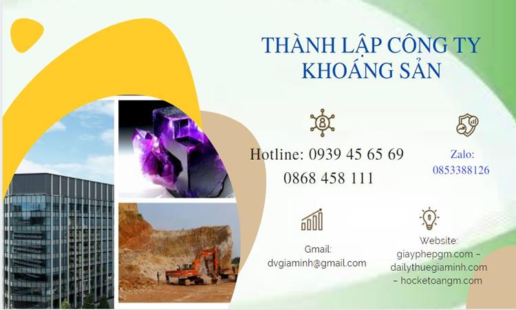 Thủ tục thành lập công ty khai thác khoáng sản tại Huyện Đan Phượng 