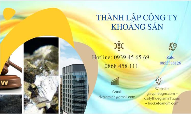 Thủ tục thành lập công ty khai thác khoáng sản tại Huyện Hóc Môn 