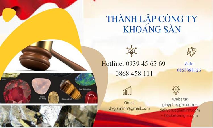 Thủ tục thành lập công ty khai thác khoáng sản tại Huyện Kim Bảng 