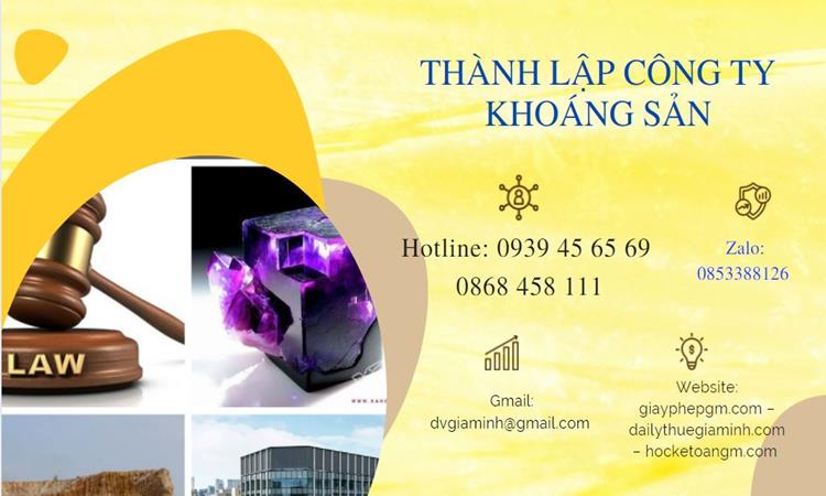 Thủ tục thành lập công ty khai thác khoáng sản tại Huyện Kim Động 