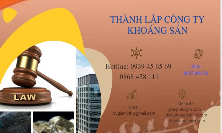 Thủ tục thành lập công ty khai thác khoáng sản tại Huyện Lý Nhân 